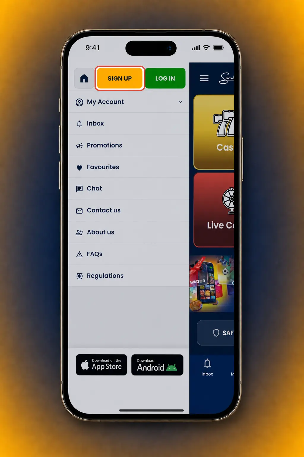 Step-by-step guide to registering, verifying, depositing, and claiming a bonus to play casino games at SunBet.